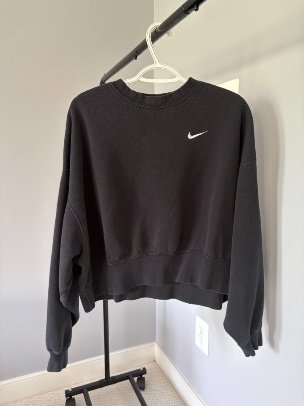Nike Black Cropped Hoodie